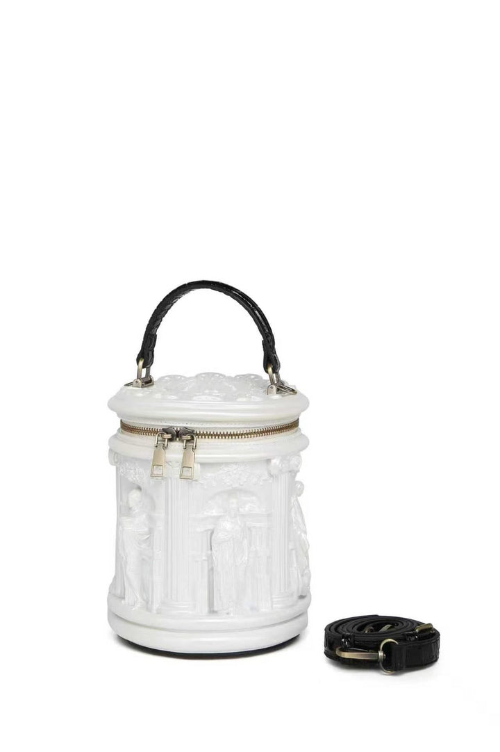 Sculptural Handle Bucket Bag