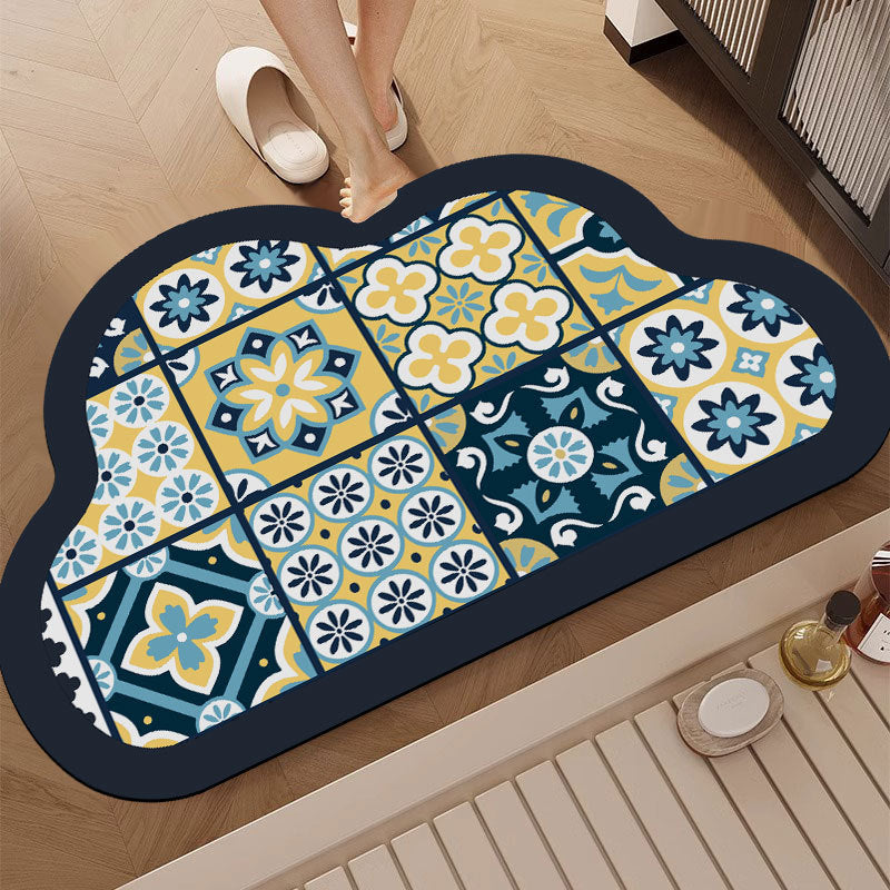 Cloud-Shaped Decorative Bath Mat