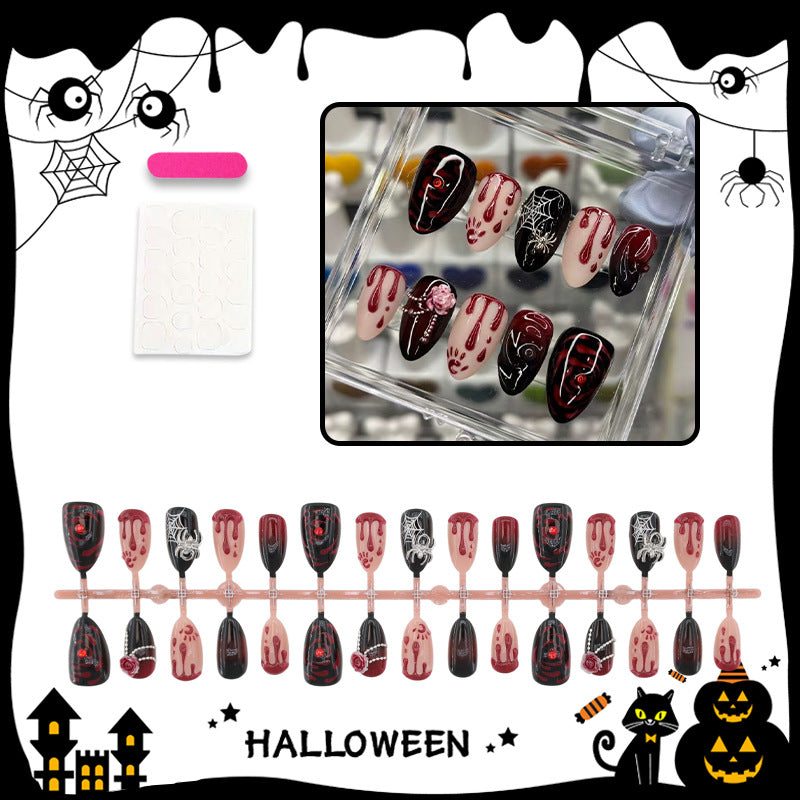 Halloween Artificial Nail Set with Creepy Designs Kalsten