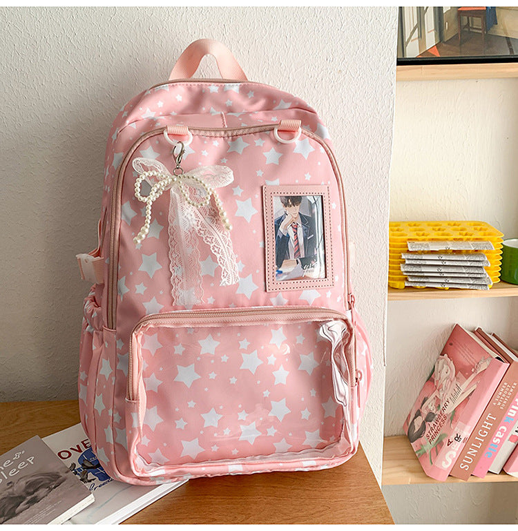 Backpack with Playful Star Design and Viewing Window Kalsten