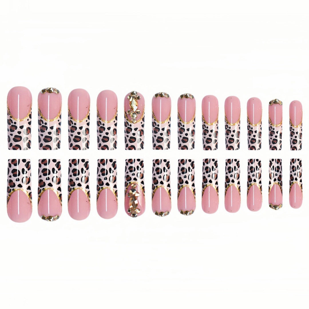 Elegant Leopard Print Press-On Nail Extensions Kalsten