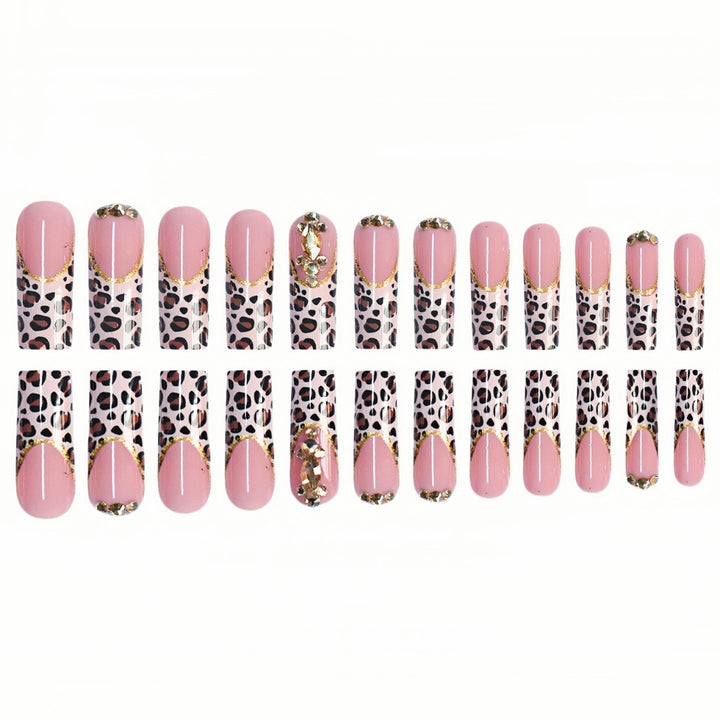 Elegant Leopard Print Press-On Nail Extensions Kalsten