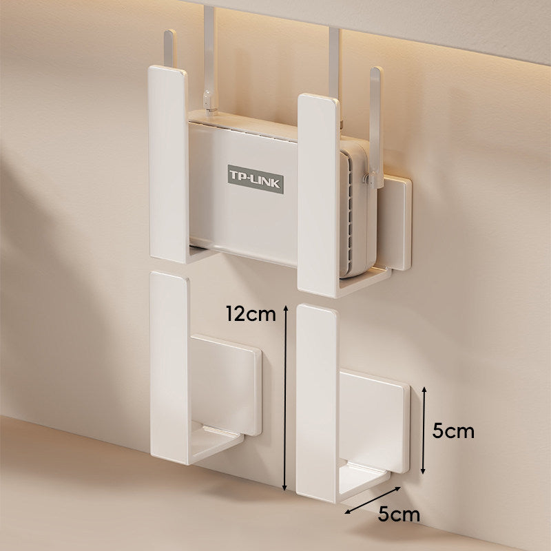 Wall-Mounted Vertical Router & Modem Holder Bracket Set