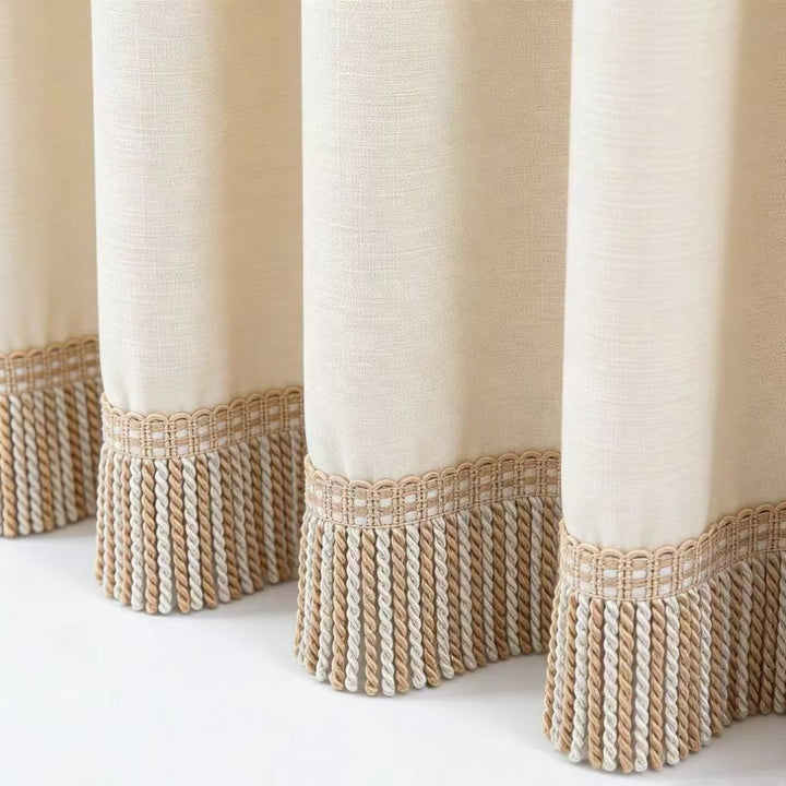 Noble curtain with fringe trim Kalsten