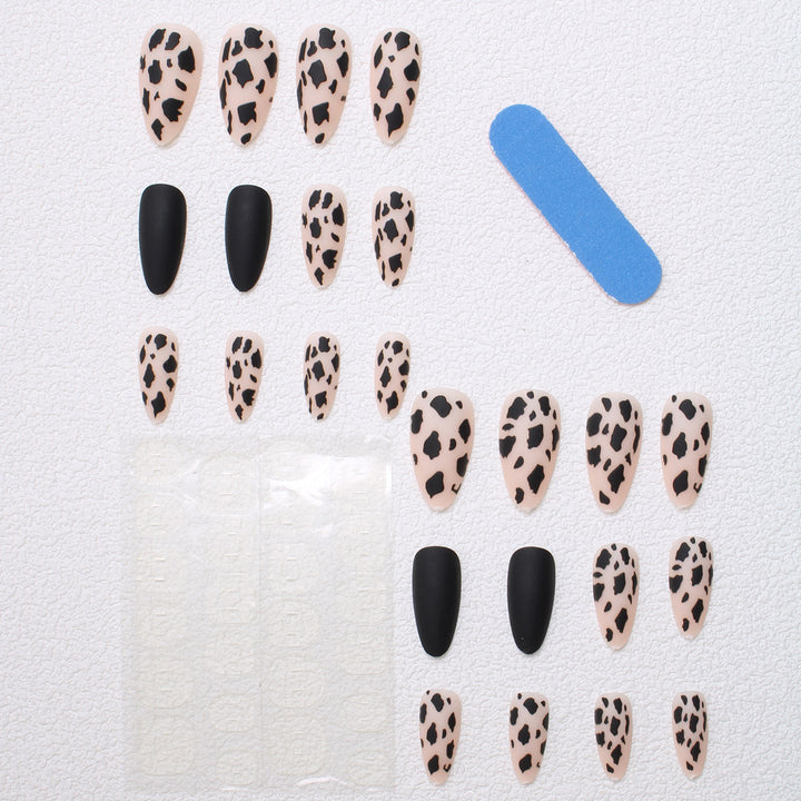 Artistic Stiletto Press-On Nails with Leopard Design Kalsten