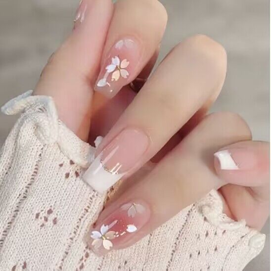 Artistic Floral-Designed Press-On Nail Set Kalsten 1787296289