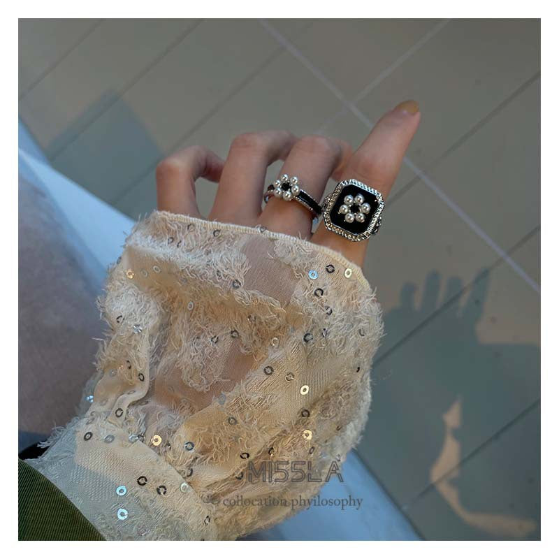 Elegant Vintage Pearl Statement Ring Kalsten