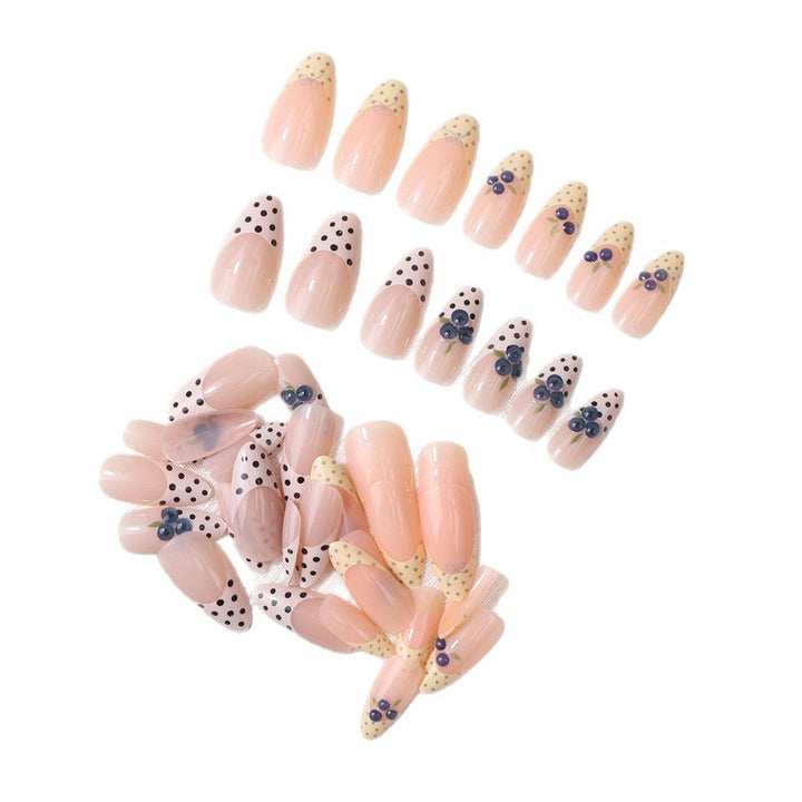 French Tip Floral Press-On Nail Set Kalsten