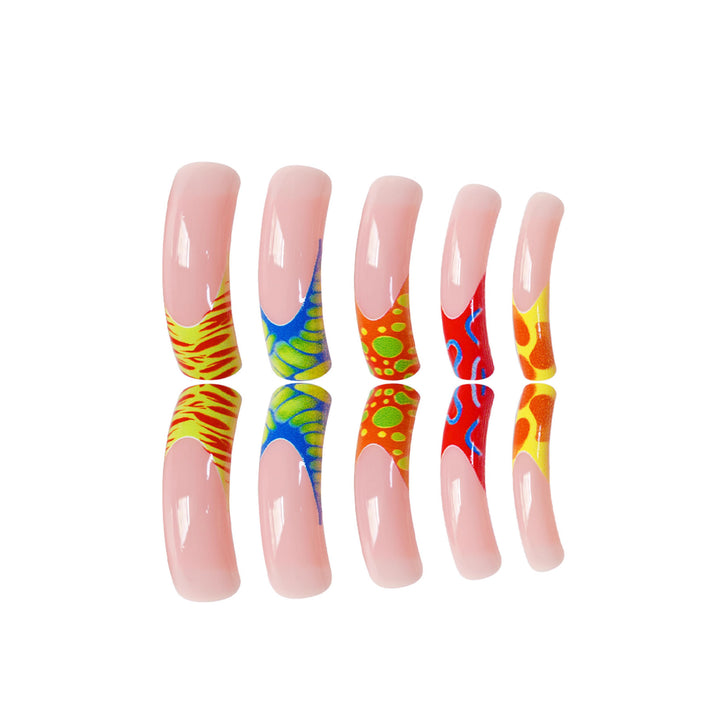 Glamorous 3D Long Stiletto Press-On Nails Kalsten