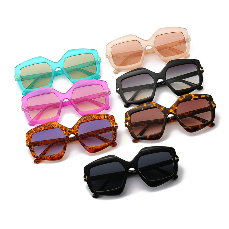 Bold Patterned Hexagonal Sunglasses Kalsten