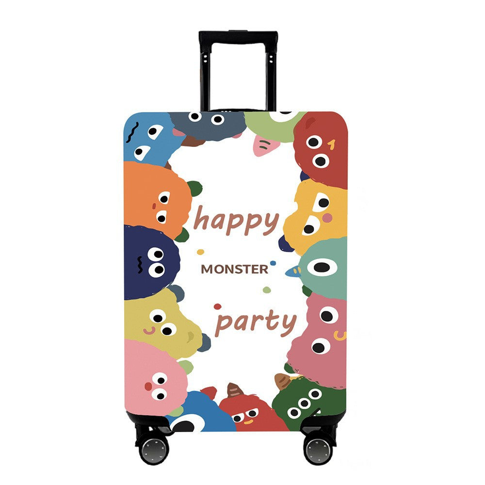 Unisex Hard Shell Suitcase with Colorful Monster Design Kalsten