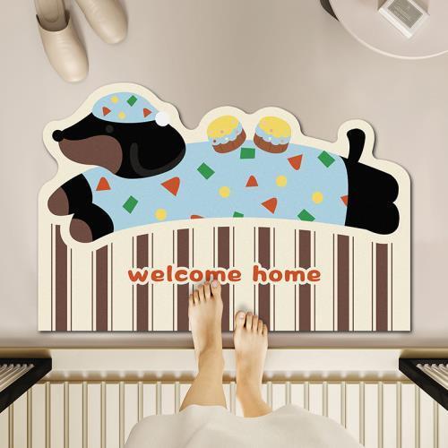 Cute Dog-Themed Decorative Mat