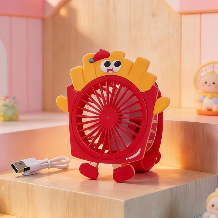 Ladies Portable Hand Fan with Childlike Design Kalsten