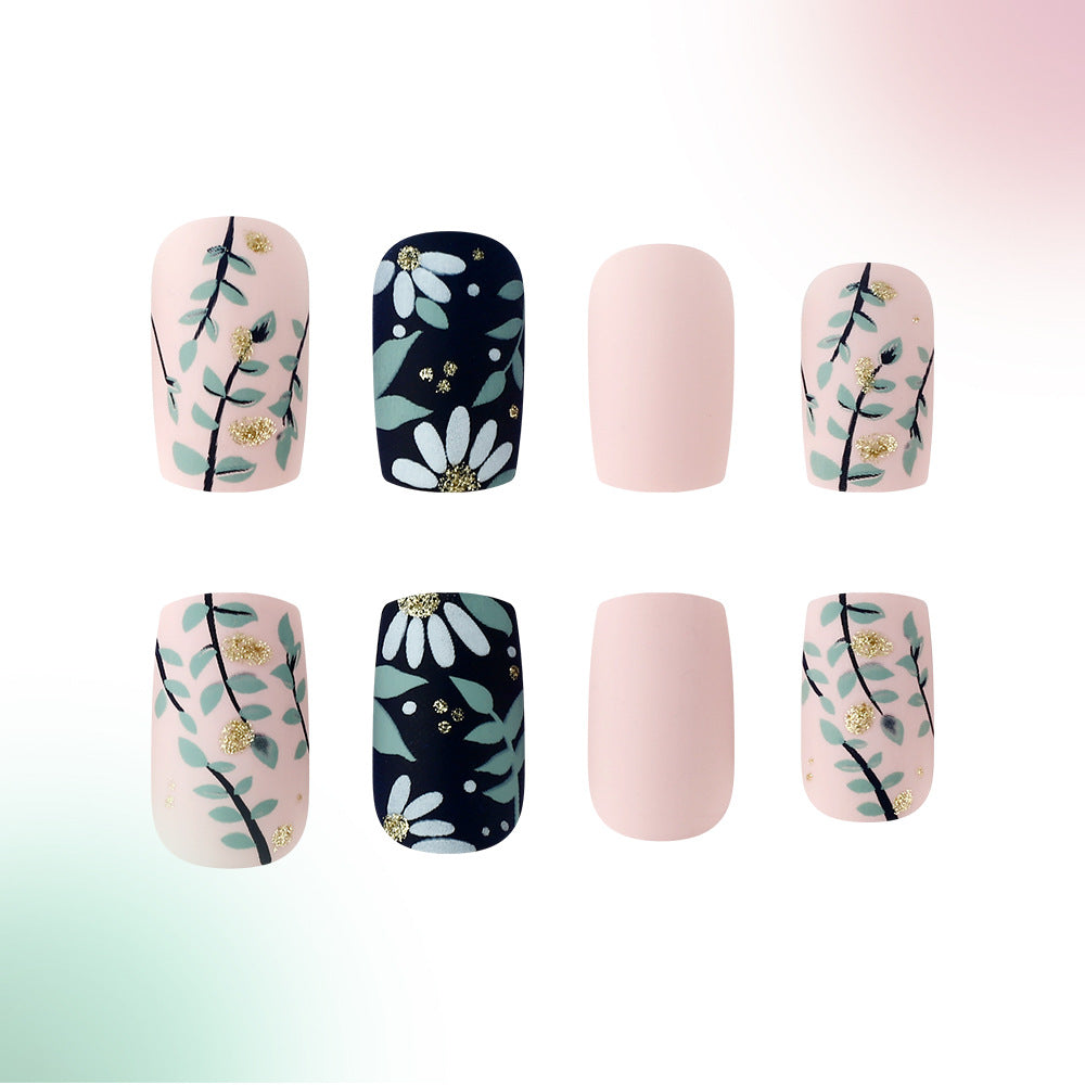 Artistic Floral Gel Nail Art Kalsten