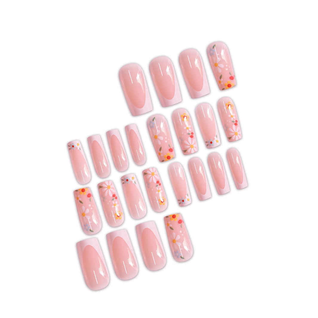 Floral Design Press-On Nail Art Kalsten