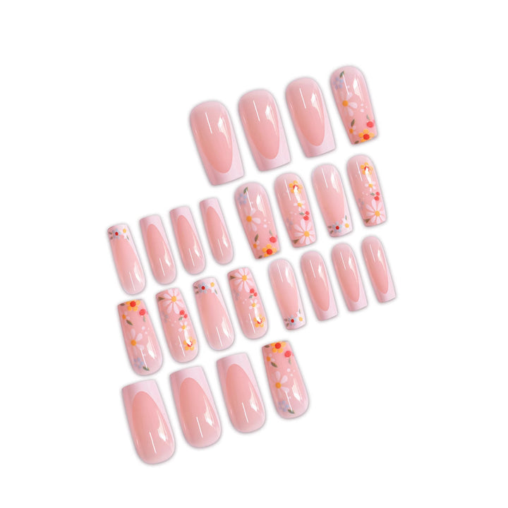 Floral Design Press-On Nail Art Kalsten