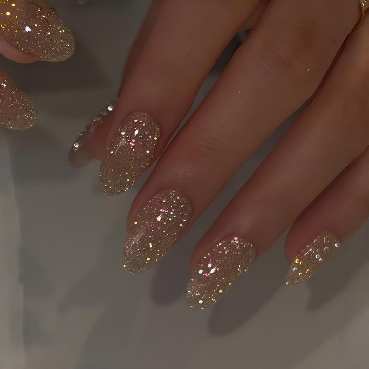 Sparkly Long Press-On Nails Kalsten