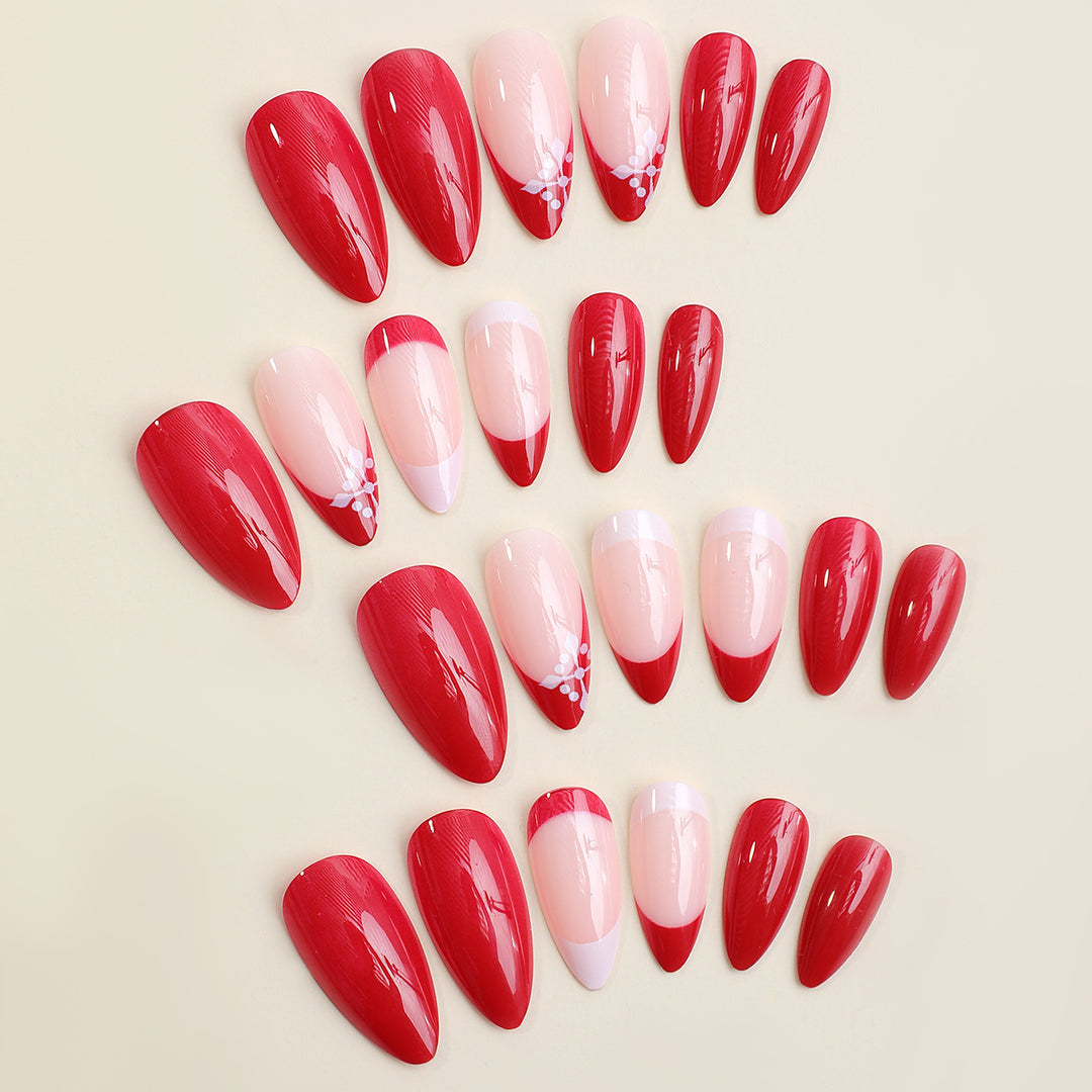 Acrylic nail set with gradient and elegant accents Kalsten