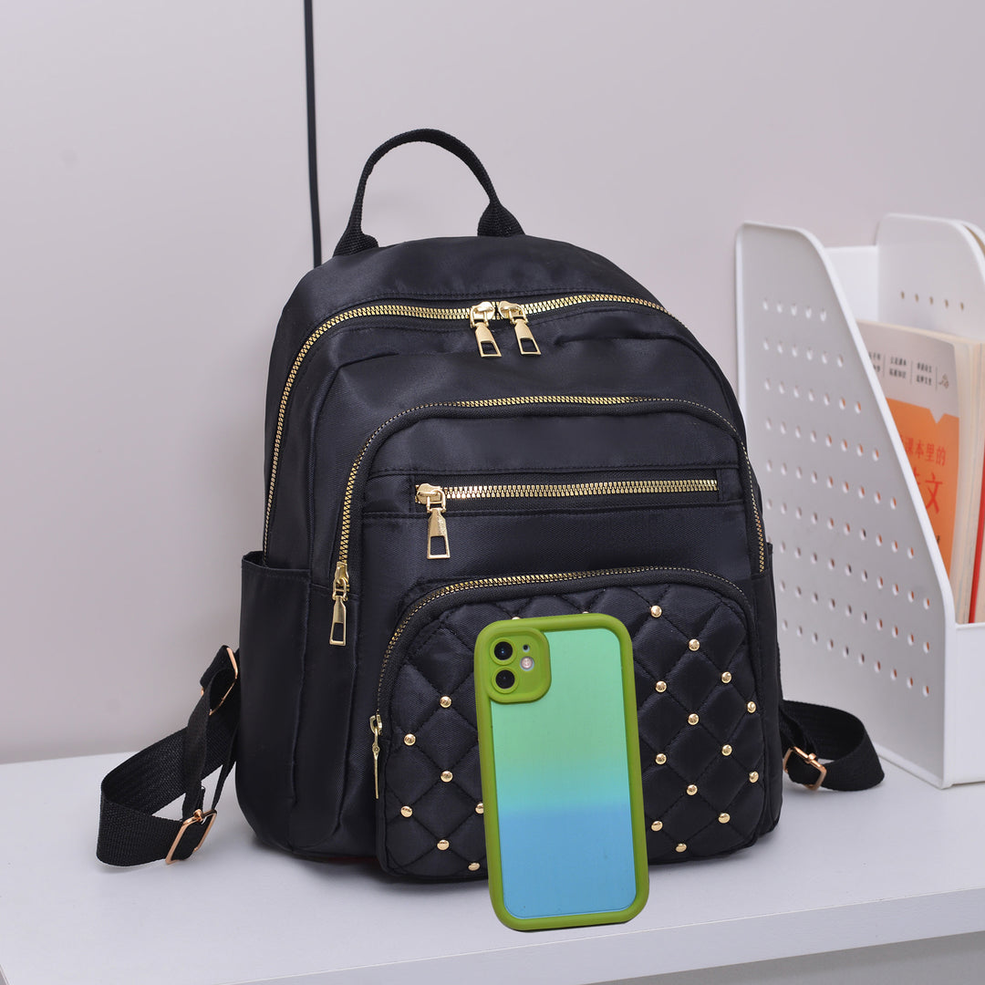 Chic Quilted Backpack with Multiple Pockets Kalsten