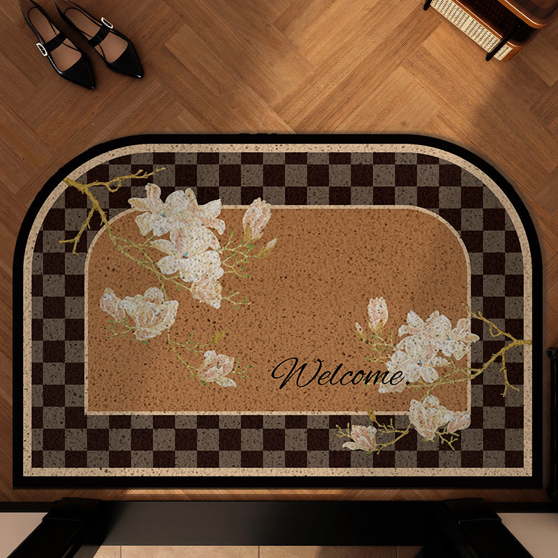 Artistic Floral Welcome Mat