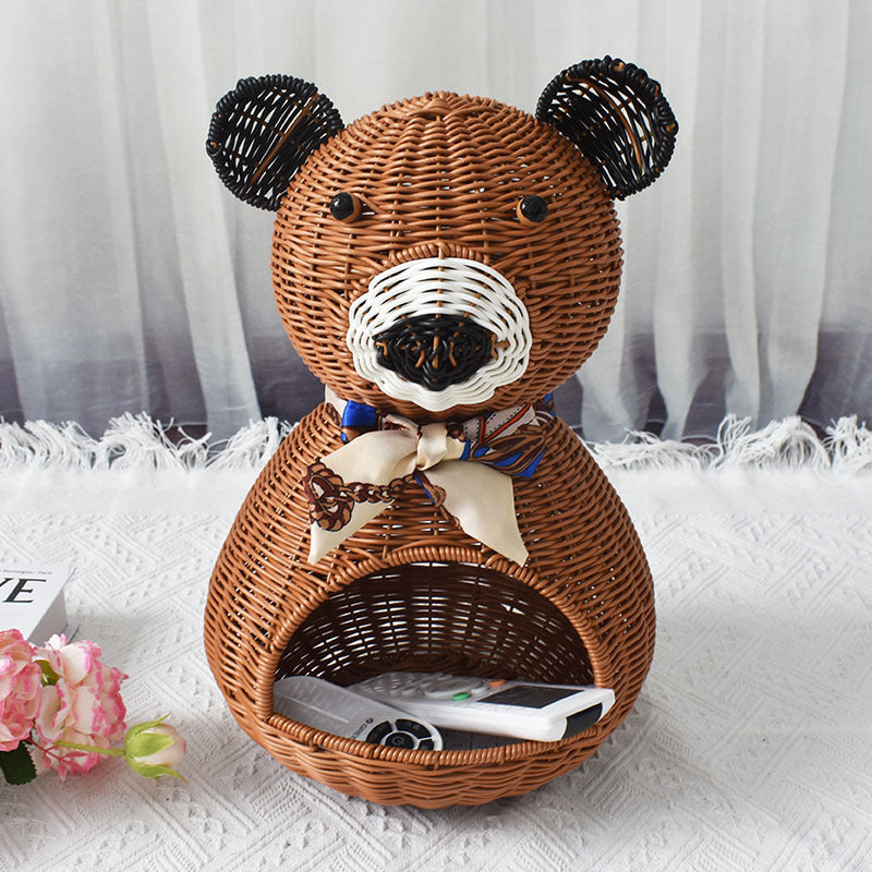 Cute Bear-Shaped Decorative Storage Basket Kalsten