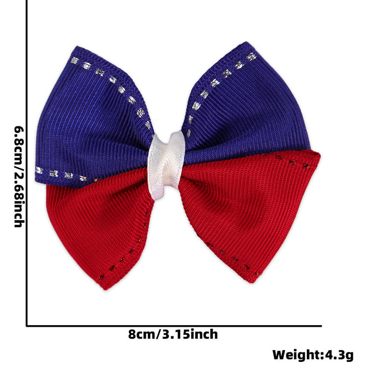 Women's Independence Day mini grosgrain ribbon hair bow with alligator clip Kalsten