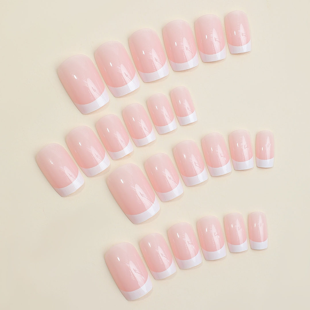 Artificial nail set with elegant French manicure design Kalsten