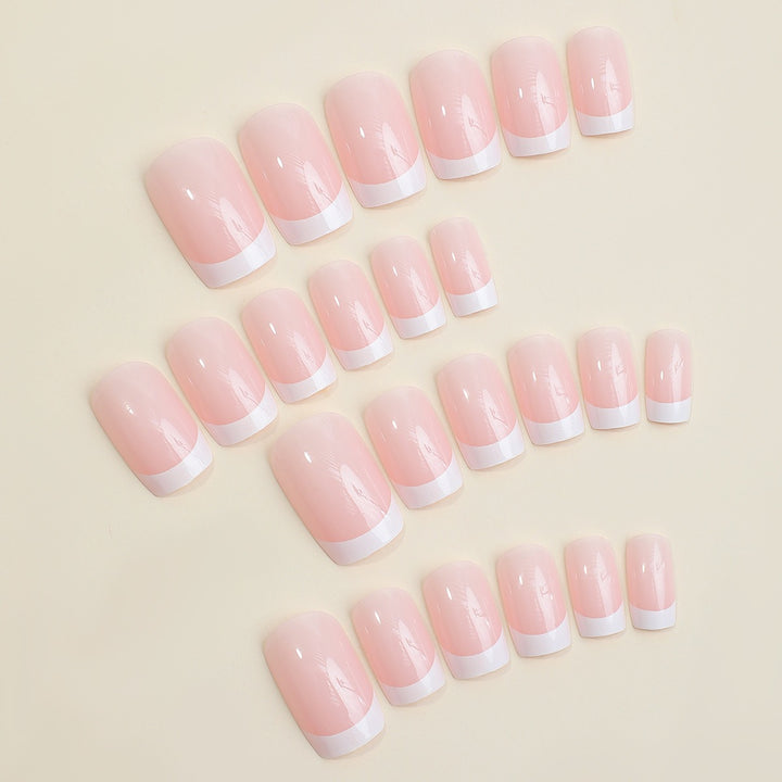 Artificial nail set with elegant French manicure design Kalsten