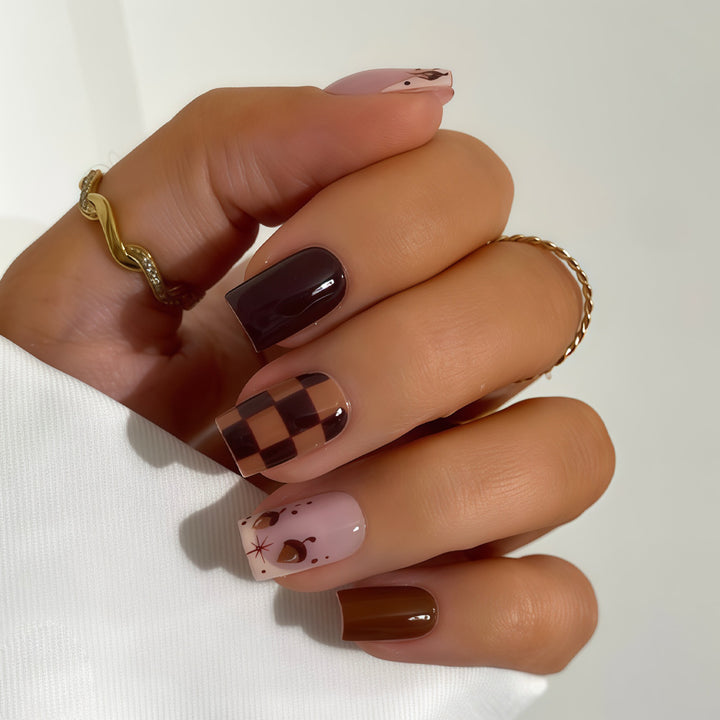 Artistic Square Nail Art Design Kalsten