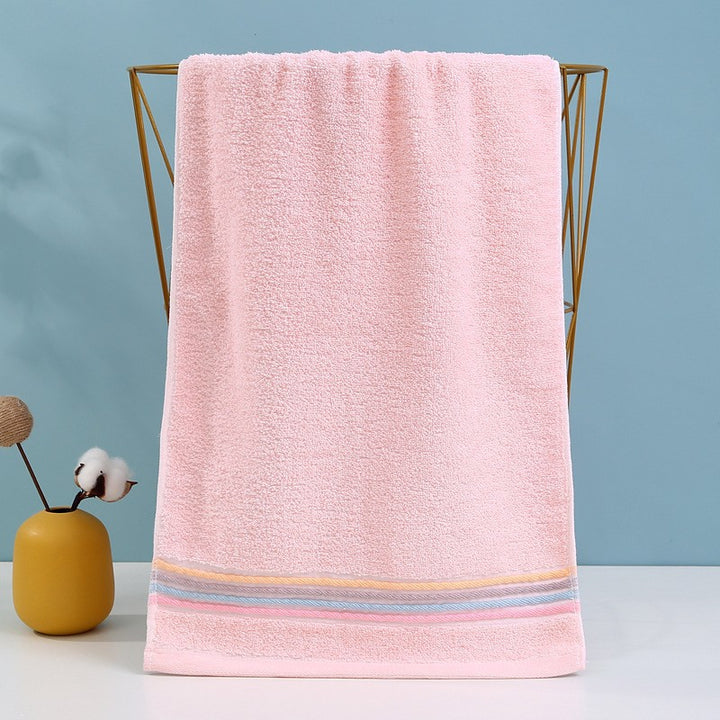 High-Quality Terry Bath Towel With Elegant Stripe Border Kalsten