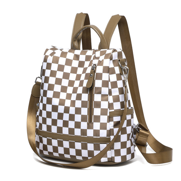 Stylish Checkered Backpack Kalsten