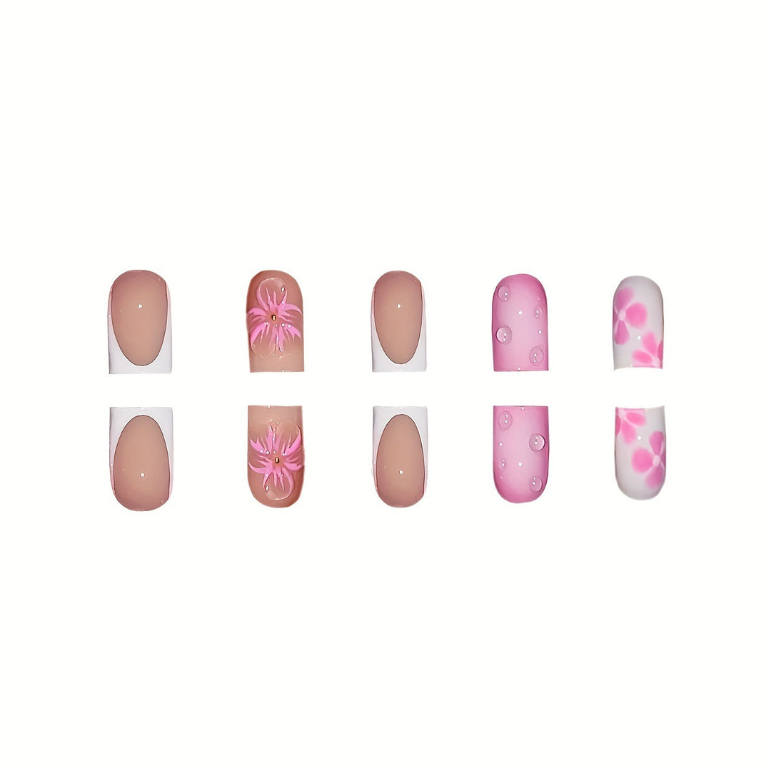 Artistic Floral Nail Art Extensions Kalsten