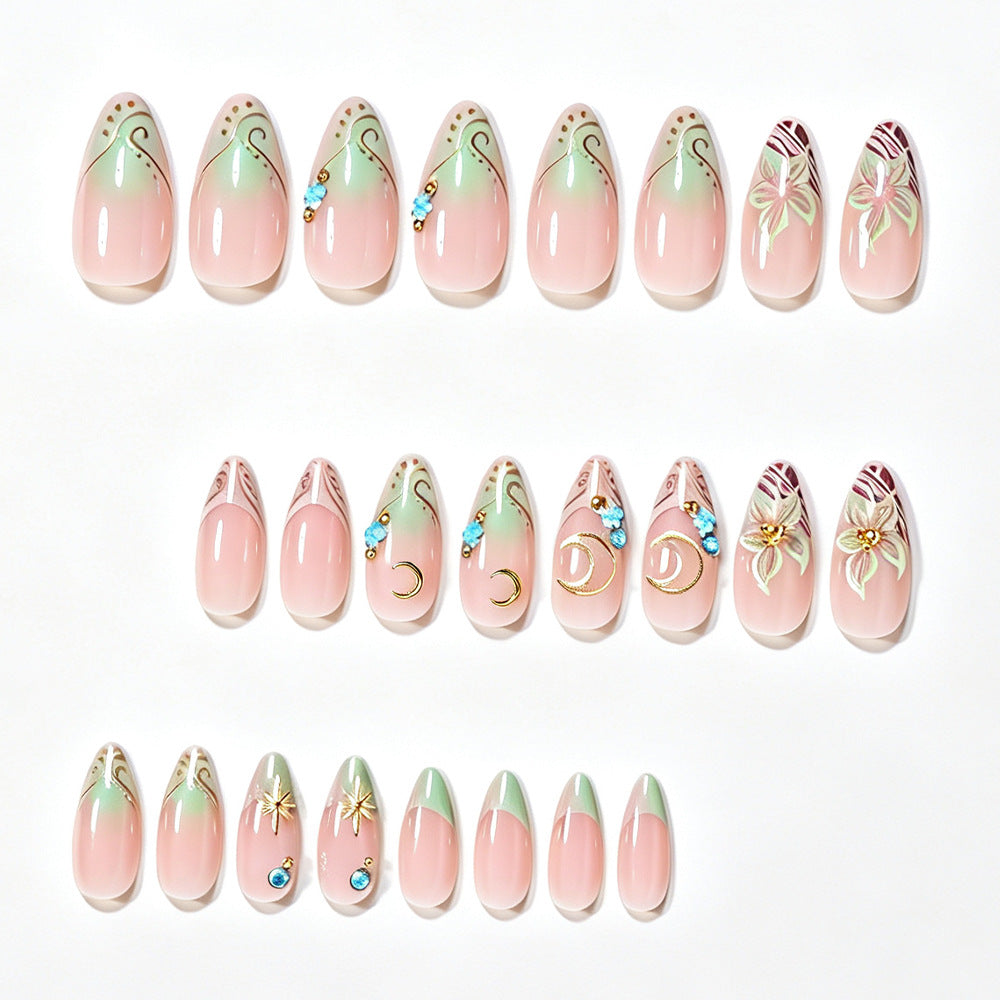 Artistic Stiletto Nail Art Design Kalsten