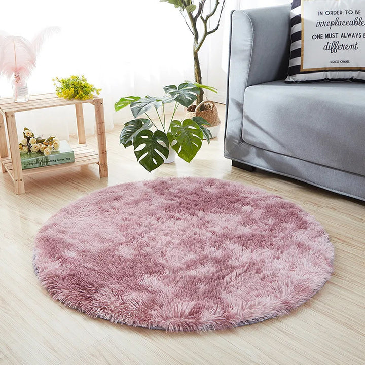Plush Circular Area Rug Kalsten