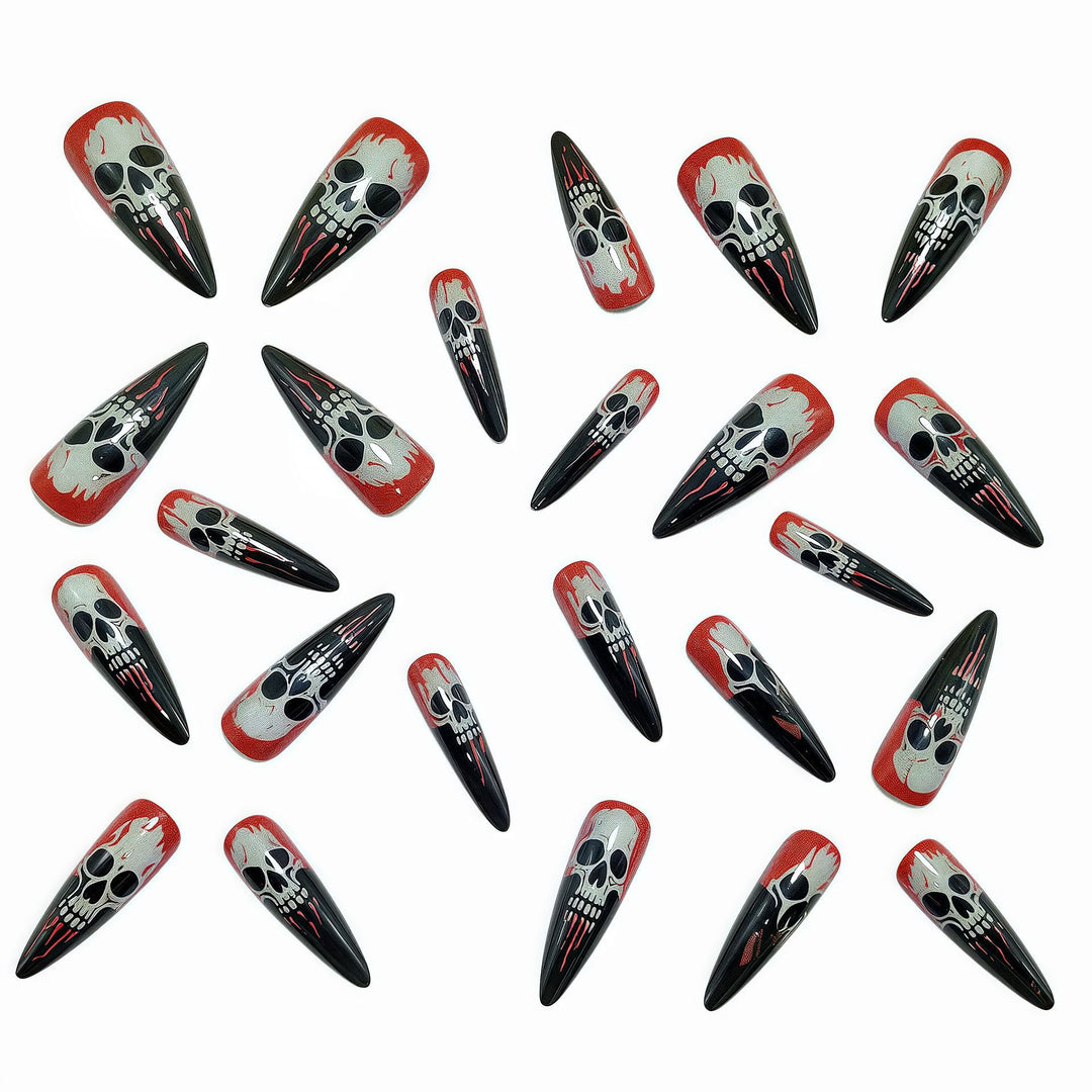 Halloween themed artificial nails Kalsten
