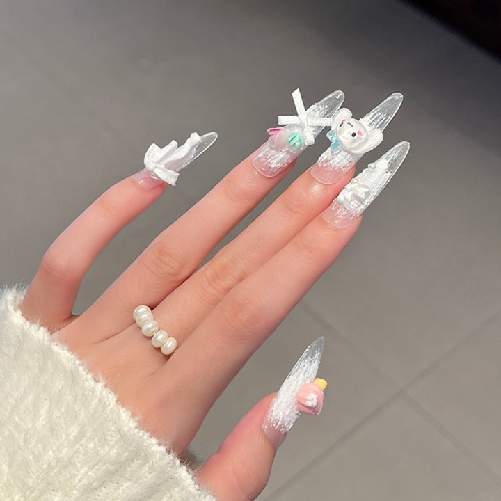 Creative 3D Themed Press-On Nail Art Kalsten