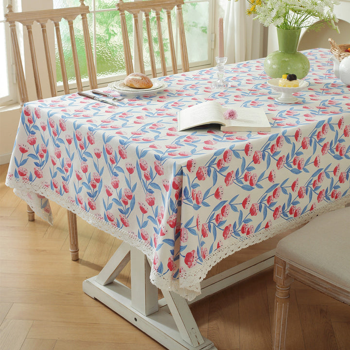 Floral Print Tablecloth
