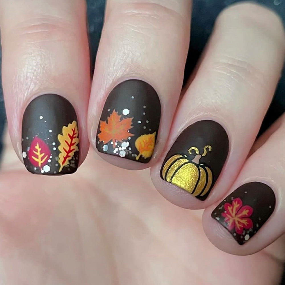 Festive Autumn Nail Art Design Kalsten