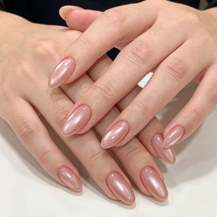 Elegant Almond-Shaped Gel Nail Enhancements Kalsten