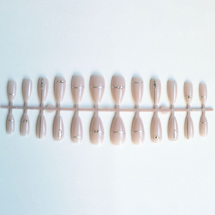 Glamorous Rhinestone-Accented Nail Art