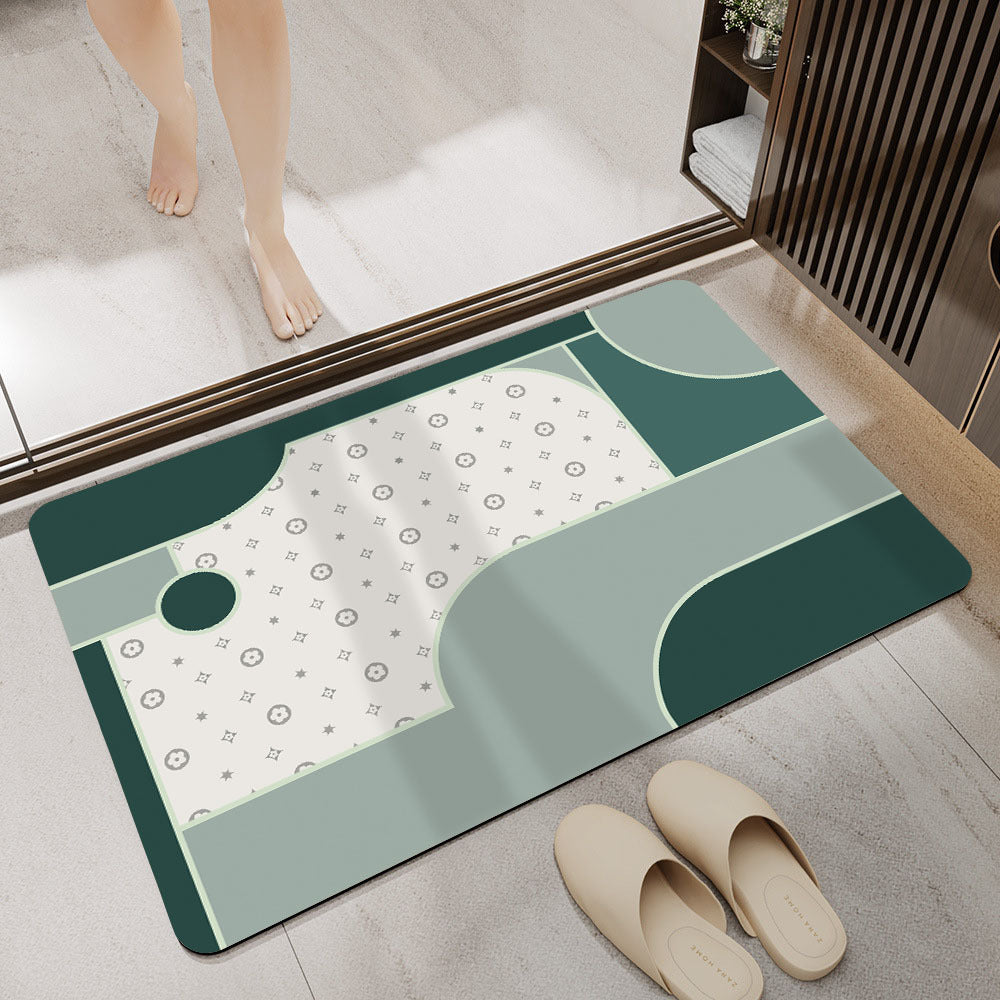 Abstract Geometric Design Bath Mat Kalsten