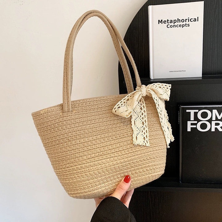 Women's handbag with decorative crochet tape Kalsten