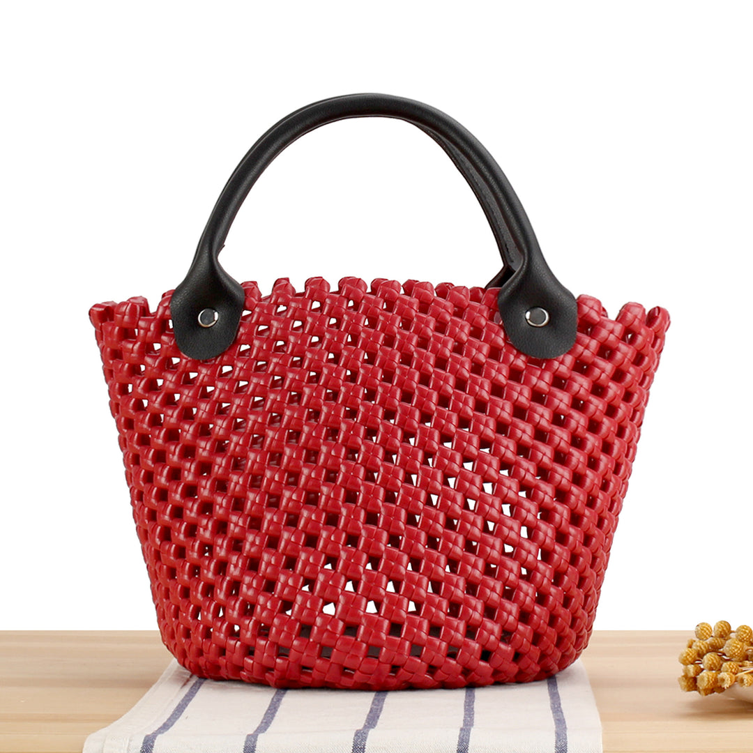 Basket bag with high-quality artificial leather handle Kalsten