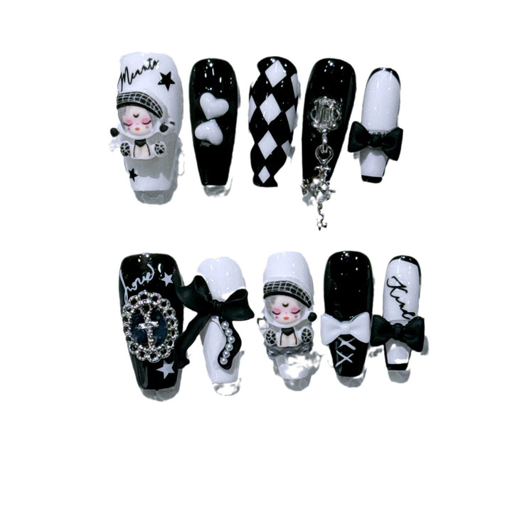 Elegant Character-Themed Decorative Press-On Nails