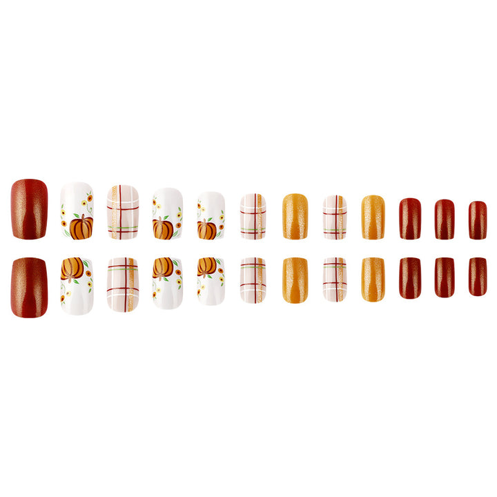 Seasonal Pumpkin-Themed Nail Art Set Kalsten