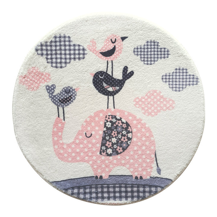 Playful Airplane-Themed Round Area Mat Kalsten