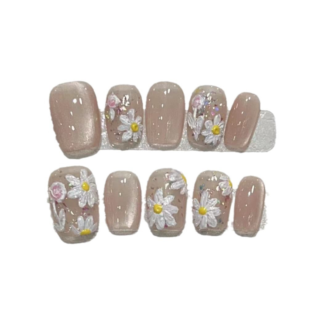 Floral-Inspired Press-On Nail Art Set Kalsten