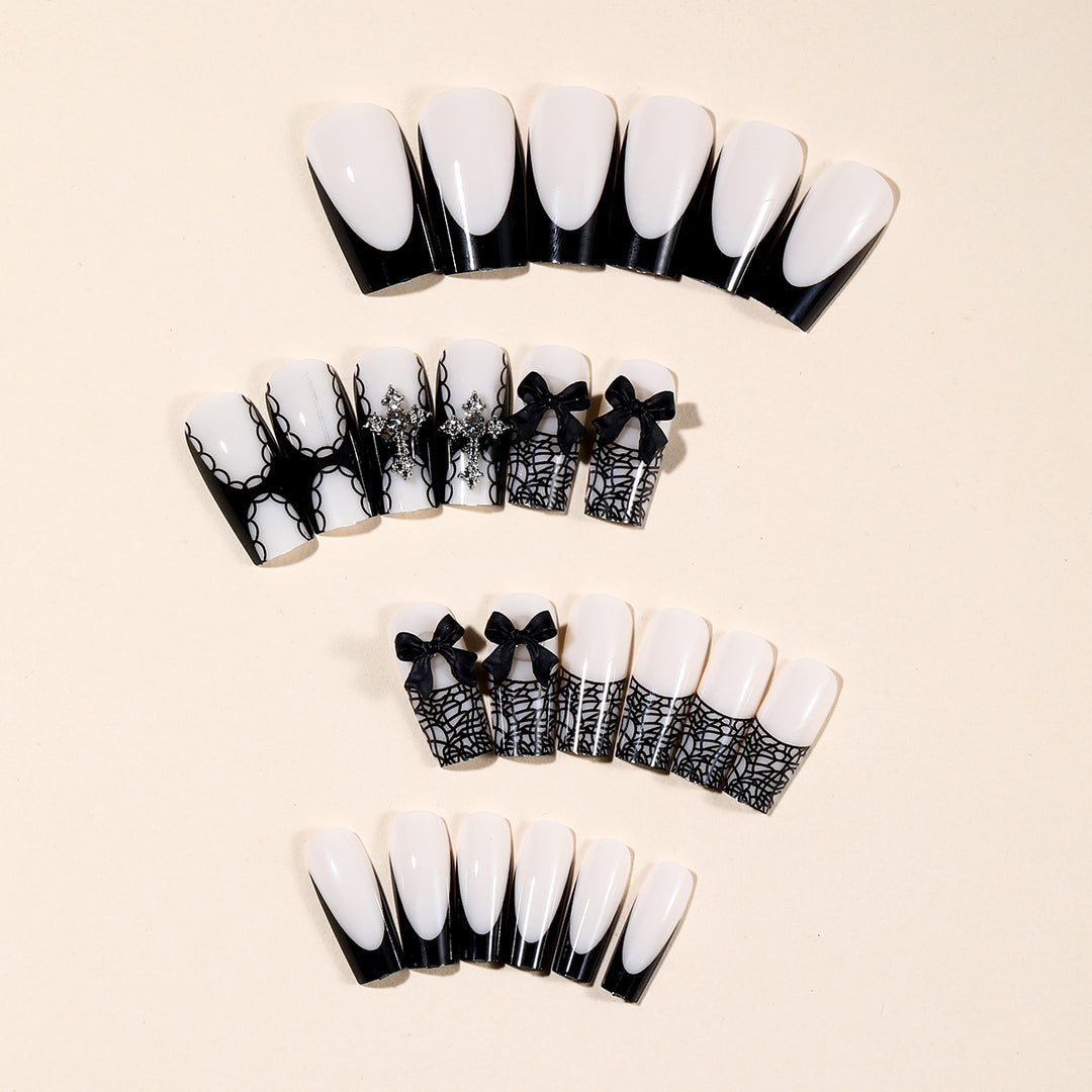 Gothic Inspired Stiletto Nail Art Extensions Kalsten