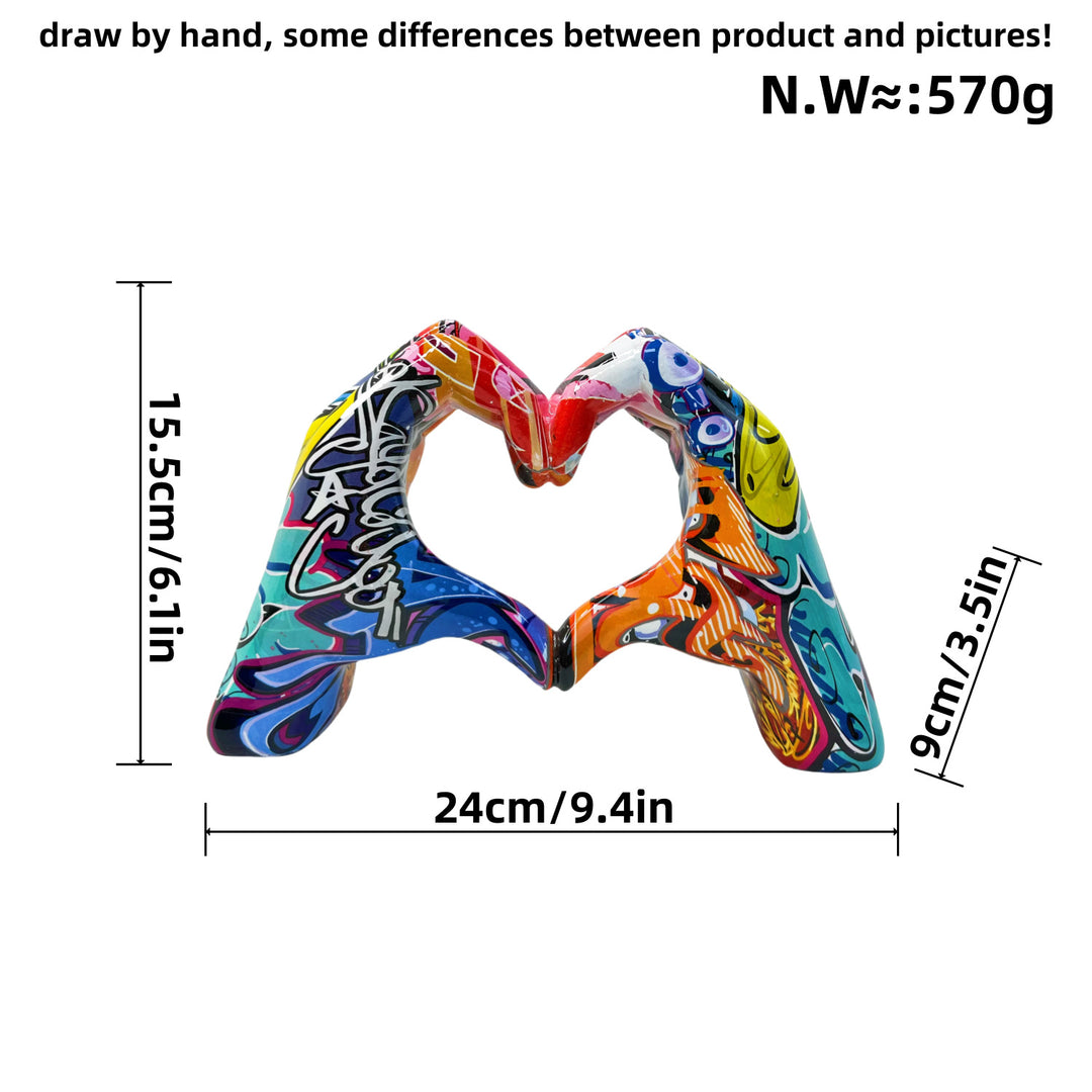 Stylish hand sculptures with colorful design Kalsten