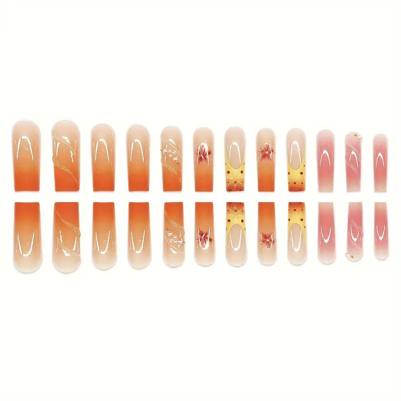 Artistic Floral Press-On Nail Extensions Kalsten 1787913766